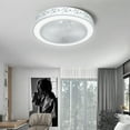thumbnail image 2 of B Remote Control Led Ceiling Fan With Light 3 Wind Levels 3 Color Temperatures Low Profile Enclosed Blades For Bedroom Dimmable Quiet Low Noise Safe, 2 of 7