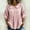 Pink, variant on Lumistal Women's Long Sleeve Shirt Fashion Plaid Blouse Babydoll Tops for Women Casual Breathable Summer Shirt for Young Women 3/4 Length Sleeve Top for Women Pink L