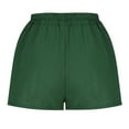thumbnail image 6 of EQWLJWE Womens Sweat Shorts Trendy Elastic Waist Running Shorts Summer Vacation Comfort Lounge Shorts Green S, 6 of 7