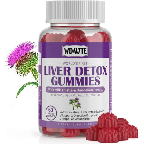 VIDAVITE Liver Cleanse Detox & Repair Gummies 1500mg Blend of