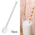 thumbnail image 3 of 10 cucharas para té helado resistentes al calor para agitar café expreso o té, cuchara de vidrio para agitar Claro, 3 of 8