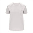 thumbnail image 4 of Hot days, bold styles Olyvenn Women's Oversized T Shirts Short Sleeve V Neck Summer Tops Casual Loose Fit Textured Blouses 2025 Trendy Tee Shirt White M, 4 of 7
