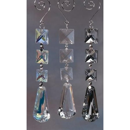 Iridescent Crystal - Honeydew Acrylic Hanging Crystals Chandelier, 7-1/4-inch, Iridescent Clear