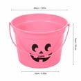 thumbnail image 2 of Halloween Pumpkin Candy Bucket, Trick-or-Treat Pail for Party Favors, Spooky Holiday Decorative Container (Pink) _##A, 2 of 4