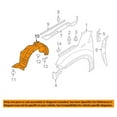thumbnail image 3 of For 11 12 13 Sorento Front Splash Shield Inner Fender Liner Panel Passenger Side, 3 of 5