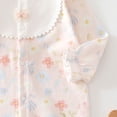 thumbnail image 5 of UYYX Newborn Clothes Baby Girls Floral Collar Sleeve Romper Full Snap Crotch Thin Knit Long Sleeve Spring Picnic Outfit(3-6 Months,White), 5 of 9