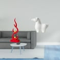 thumbnail image 2 of Escultura abstracta de fuego, estatua de caballo de resina, arte moderno, adorno animal, decoración coleccionable, adecuada para sala de estar, oficin, 2 of 8