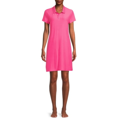 

Hanes Women s Polo Collar Sleepshirt