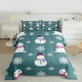 thumbnail image 2 of Homewish Xmas Snowman 2pcs Bedding Comforter Set For Teens Boys Girls,White Snowflake Twin Comforter Sets,Merry Christmas Breathable Bedding Set,Ultra Soft Home Decor,Reversible, 2 of 8