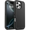 thumbnail image 2 of For Apple iPhone 16 Pro Heavy Duty Armor Shockproof Protective Hybrid Case Cover With Clip Gray/White, 2 of 5