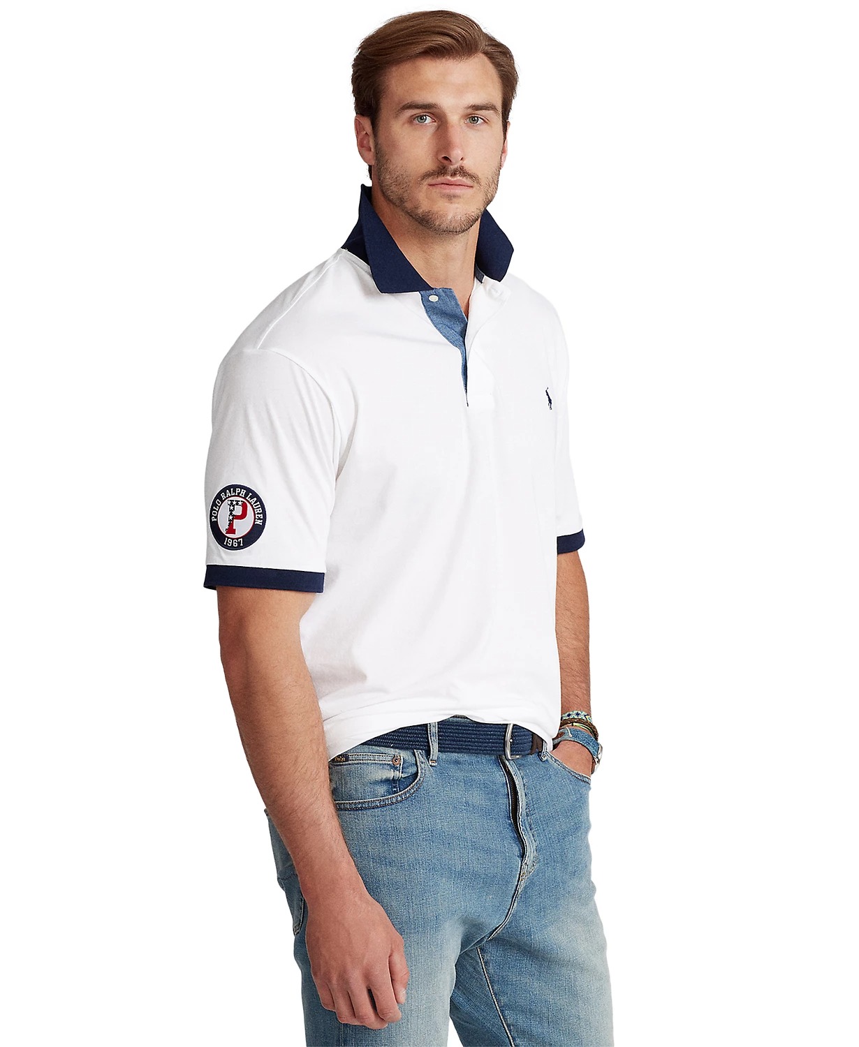 \u0026 Tall Cotton Jersey Polo Shirt, US 