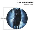 thumbnail image 2 of Naloa Night Scene of Wolves Leather Coasters for Drinks, Durable Drink Coasters 4 Set for Tabletop Protection, Luxurious Home Décor and Housewarming Gift ( {designName})Round Shape, 2 of 6