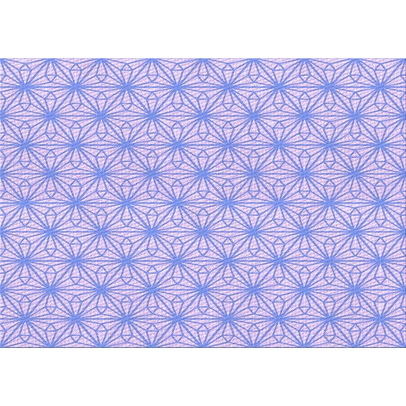 Ahgly Company Indoor Rectangle Patterned Crocus Purple Area Rugs, 5' x 8'