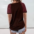 thumbnail image 3 of Puntoco Blusas cortas de liquidación para mujer, blusas de moda para mujer, blusas casuales lisas de manga corta con cuello redondo, 3 of 4
