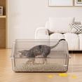 thumbnail image 4 of Garvee Stainless Steel Cat Litter Box, with Scoop, 23.62 x 15.74 x 12", White, 4 of 7