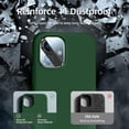thumbnail image 4 of [5 in 1 for iPhone 11 Case 6.1 inch, with 2 Pack Screen Protector + 2 Pack Camera Lens Protector, Liquid Silicone Slim Shockproof Protective Phone Case [Microfiber Lining]… (Alpine Green), 4 of 14