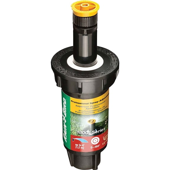 Rain Bird 1800 Series Pop-Up Sprinkler 1802AP4 - Adjustable Nozzle, 2 in H, 4 ft Range