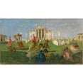 thumbnail image 2 of Emma Ciardi 18x12 Gold Ornate Wood Frame and Double Matted Museum Art Print Titled - Carrier Ride in Front of Villa Capra (1915), 2 of 4