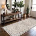thumbnail image 6 of Hallway Washable Runner Rug - 3x6 Kitchen Rugs Entryway Vintage Soft Floor Mat Non Slip Indoor Farmhouse Carpet For Bathroom Living Room Bedroom (3 X 6  Beige), 6 of 9