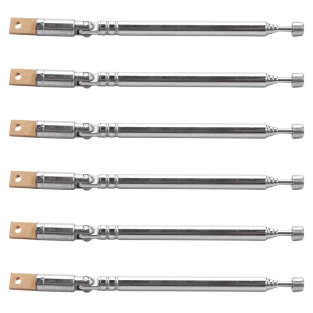 6X Reemplazo 25.4cm 10 Pulgada 5 Secciones Antena Aerea Telescopica para Radio TV