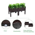 thumbnail image 3 of Outdoor 2Pcs Plastic Raised Garden Bed Self-Watering Plastic Planter Garden Splicing Injection Planting Box Stand (Brown), 3 of 7