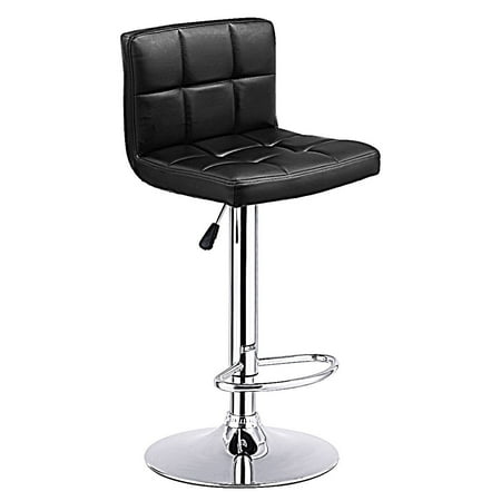 Western Leather Bar Stools - Costway 1 PC Bar Stool Swivel Adjustable PU Leather Barstools Bistro Pub Chair Black