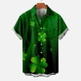 thumbnail image 2 of Midsumdr St. Patrick's Day Shirts for Men Casual Buttons Turndown Collar Shirts with Pocket Short Sleeve Plus Size Comfortable Hawaiian Shirt, 2 of 5