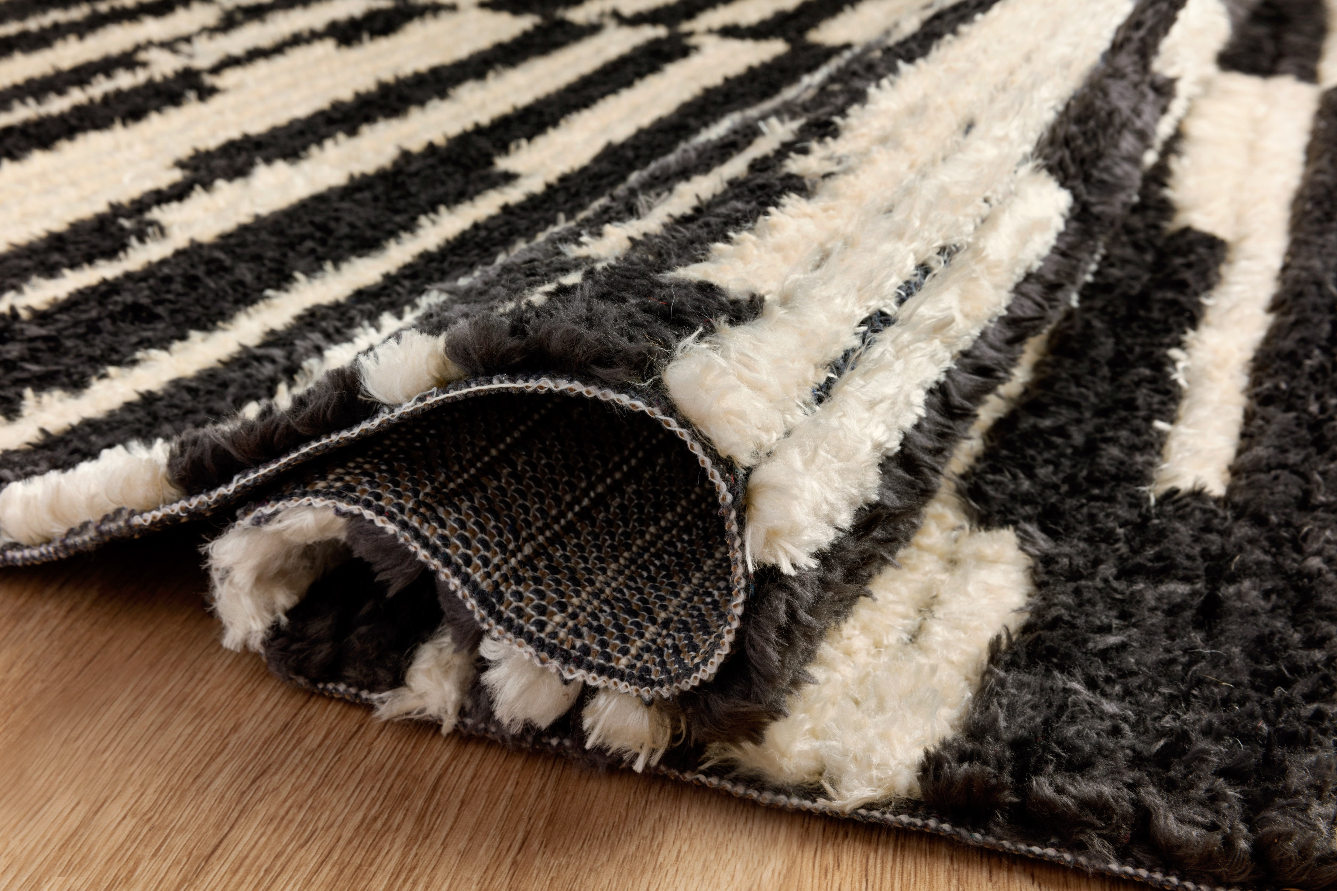 Chris Loves Julia x Loloi Alice Cream/Charcoal 7'-9" x 10' Area Rug