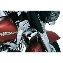Kuryakyn 1100 Air Management Motorcycle Accessory: Lower Triple Tree Wind Deflector for 1980-2013 Harley-Davidson Touring Motorcycles, Chrome