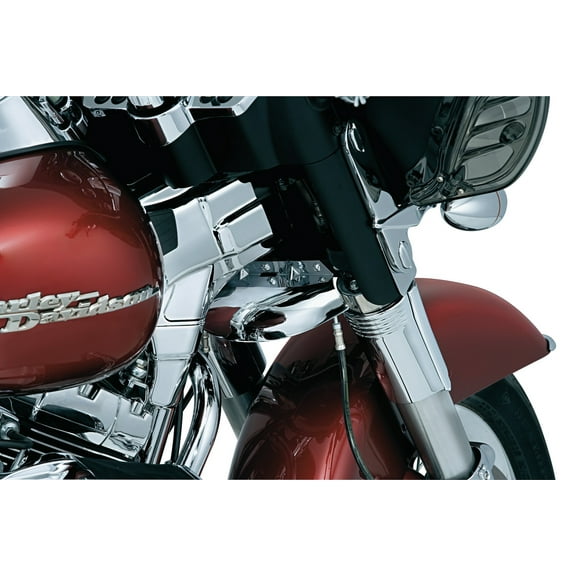 Kuryakyn 1100 Air Management Motorcycle Accessory: Lower Triple Tree Wind Deflector for 1980-2013 Harley-Davidson Touring Motorcycles, Chrome