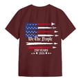 thumbnail image 6 of COMVALUE American Patriotic Fighter Jets USA Flag Waving 4th of July T-Shirt (Wine, L), 6 of 9