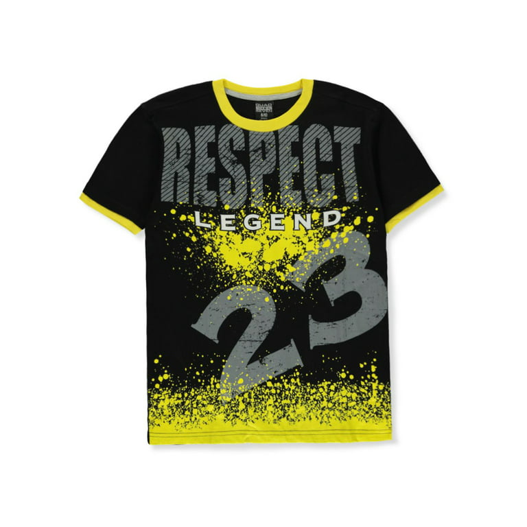 Quad Seven 4 Boys) T-Shirt (Little Legend Respect - Boys\' yellow,
