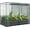Black Garden Bed with Crop Cage（74"x37.4"x 59"）, variant on Greenhouse Cover with Raised Garden Bed, 72.8"*37.4"*45" Outdoor Metal Planter Box Kit with Roll-Up Large Screen Windows Mini Greenhouse for Growing Vegetables Fruits Flower