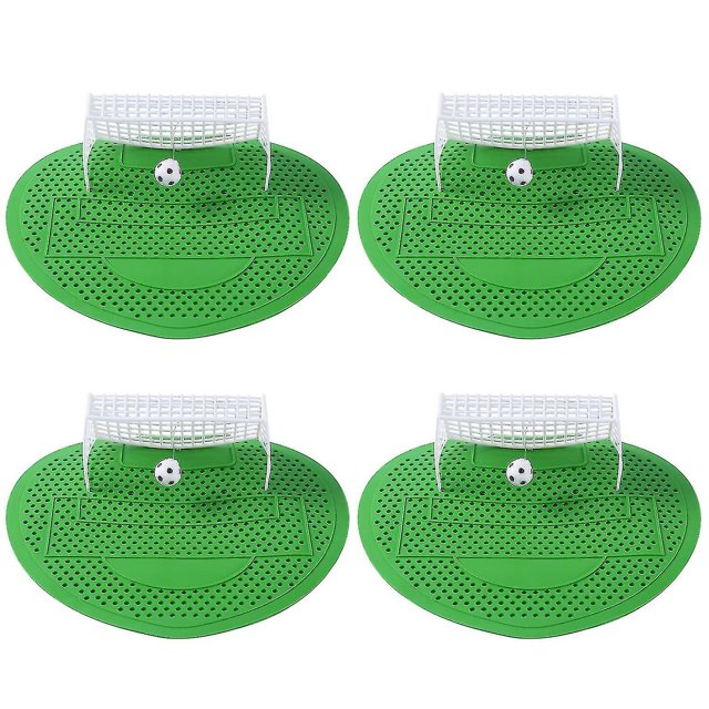 4pcs Urinal Screen Urinal Mats, Football Goal Urinal Strainers, Scented Urinal Screen, Splash Guard,