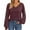 Wine, variant on SOMER Womens Tops Long Sleeve Shirts Lace V-Neck Blouse Casual Dressy Trendy 2025 Fall Fashion