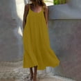thumbnail image 2 of Levmjia Womens Sleeveless Summer Dress Casual Boho Spaghetti Strap Smocked Tiered Maxi Beach Dress Soft Polyester Spandex Comfortable Flowy Multi Color Options, 2 of 4