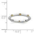 thumbnail image 2 of Sterling Silver Stackable Citrine Ring - .12 cwt - Size 7, 2 of 2