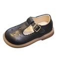thumbnail image 3 of Durtebeua Toddler Girls Dress Shoes Little Girls Mary Jane Soft Sole Princess Shoes for Little Kids Black,3-3.5 Years, 3 of 7