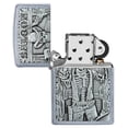 thumbnail image 5 of Zippo Saloon Skull Emblem Street Chrome Pocket Lighter, 5 of 7
