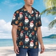 thumbnail image 5 of Balery Cute Santa Claus Gift Print Men's Hawaiian Shirts Short Sleeve Beach Shirt Relaxed Fit Vacation Button Down Shirts-3X-Large, 5 of 9