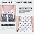 thumbnail image 6 of Pioneer Flower Floral Print Pattern Apron for Women and Men, Cotton Linen Waterproof with Pockets, Adjustable, 33x27 Inch for Kitchen, Gardening, BBQ, Salon, 6 of 6