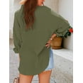 thumbnail image 5 of DOPI Women's Casual Loose Cotton Linen Blouse Button Up Long Sleeve Shirt Tops, 5 of 7
