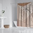 thumbnail image 2 of Brown Boho Line Art Plant Pattern Shower Curtain 84"x72" ,Bathroom Decorative Shower Curtains Set with 12 Hooks,Modern Waterproof Washable Shower Curtain, 2 of 6