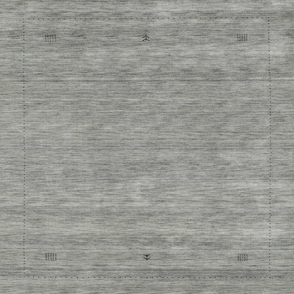 Ahgly Company Indoor Square Contemporary Dark Gray Abstract Area Rugs, 4' Square