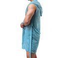 thumbnail image 4 of Men's Sexy Hollow Hooded Sleeveless Robes Bathrobes Mesh See-Through Lingerie Sleepwear Pajamas, 4 of 5