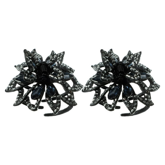 FRCOLOR  2 Pcs Korean Style Rhinestone Gripper Hair Clip Fish Tank Decorations Plants Miss