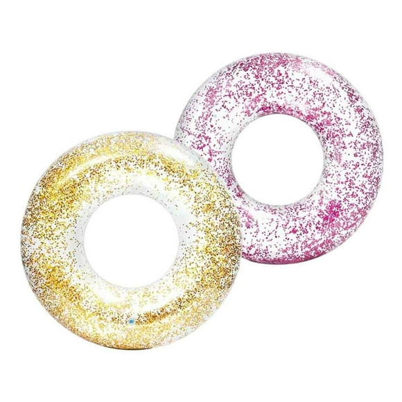 Flotador Inflable Dona Con Diamantita Glitter 56274np Intex multicolor Estandar