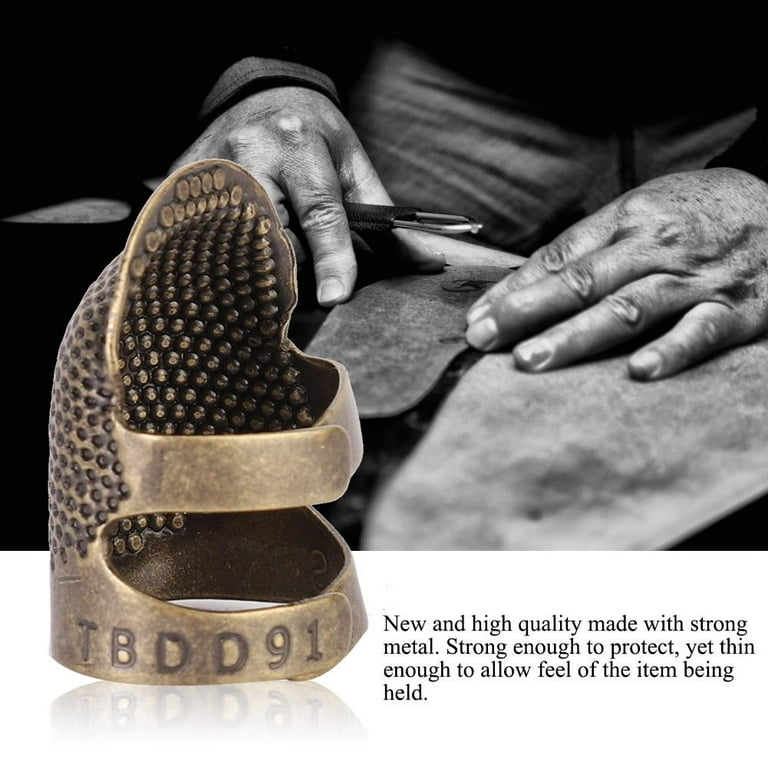 Jinyi Vintage Sewing Thimble Adjustable Finger Metal Shield