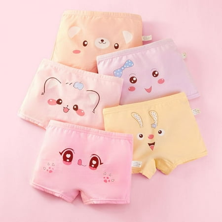 

4 Pcs Baby Girls Panties Cute Cat Cartoon Briefs Stretch Breathable Panties For Girl Kids High Quality Cotton Soft Underwear