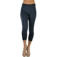 thumbnail image 7 of ToBeInStyle Women's Rhinestone Accent Ruched Capri Leggings, 7 of 7